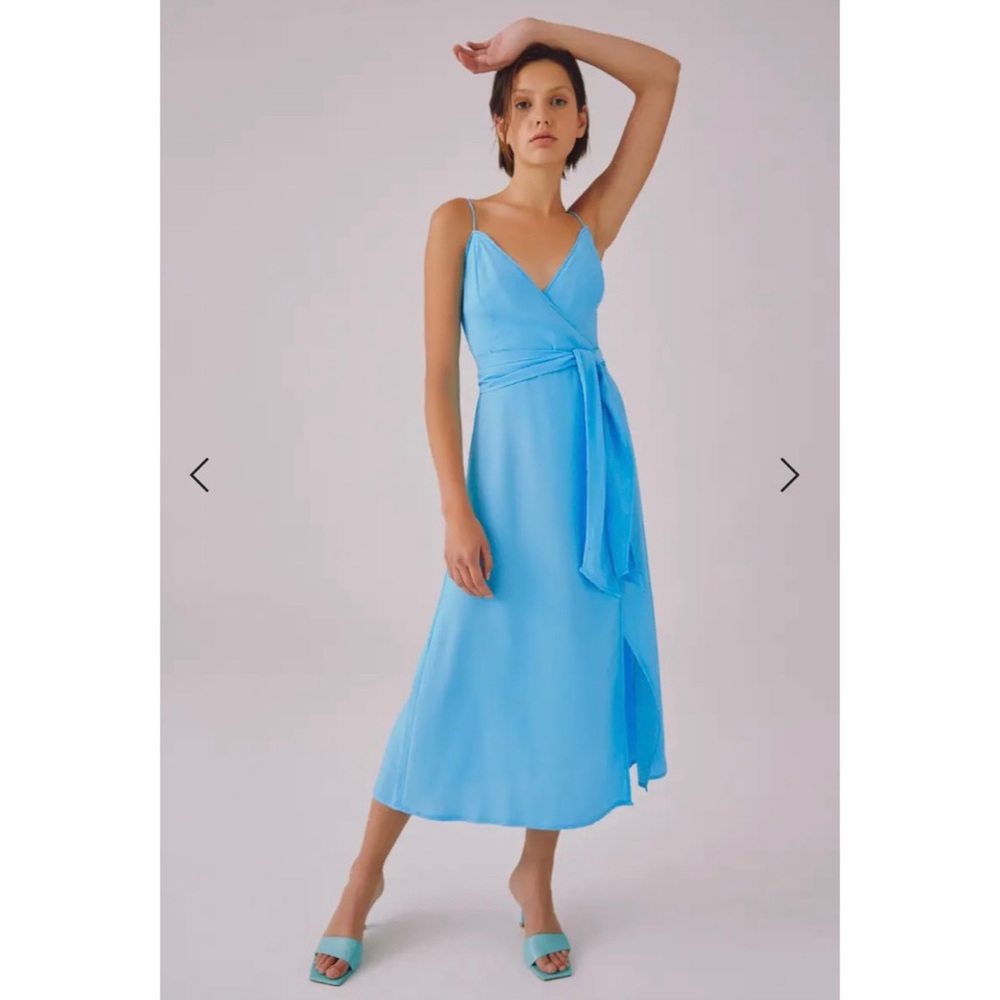 C/MEO COLLECTIVE SOUND ADVICE DRESS SKY BLUE